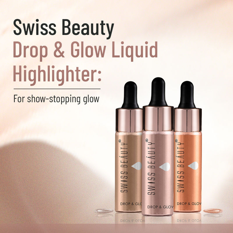 Swiss Beauty Drop and Glow Liquid Highlighter - 02 Gold (18ml)