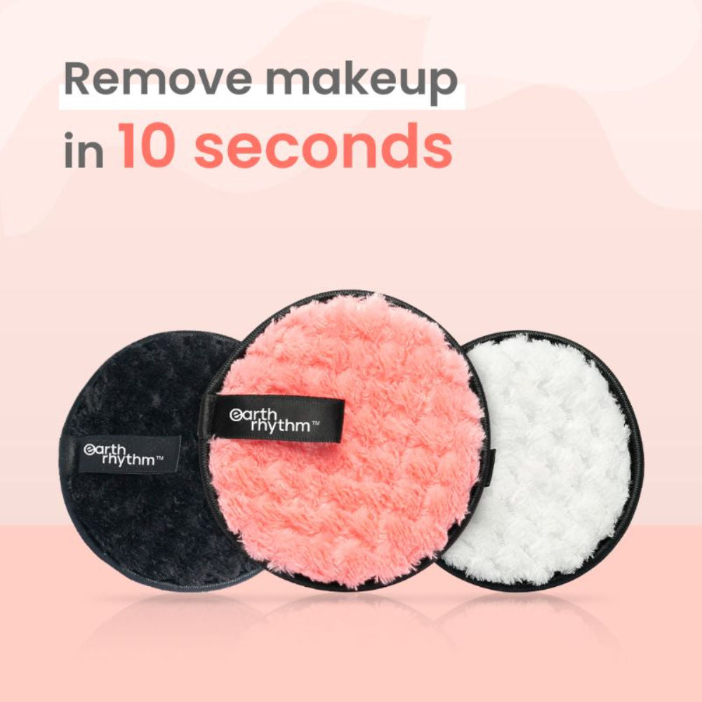 Earth Rhythm Reusable Makeup Remover & Cleansing Pads For Women - Pack Of 2 (2 pcs)