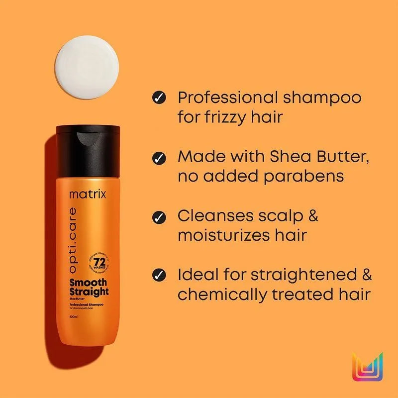 Matrix Opti.Care 3 Step Regime Up To 4 Days Frizz Control Shampoo Glamiify