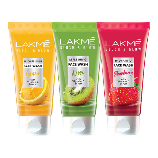 Lakme Facewash Strawberry + Kiwi + Lemon Combo (3 pcs)