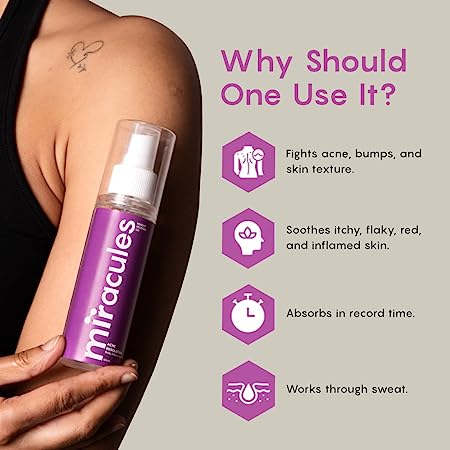 Miracules Acne Resolution Body Spray For Breakouts, 100ml