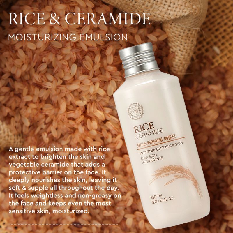 The Face Shop Rice & Ceramide Moisturizing Emulsion With Polyglutamic Acid (150ml)