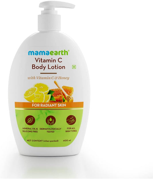 Mamaearth Vitamin C Body Lotion with Vitamin C & Honey for Radiant Skin – Pack of 3