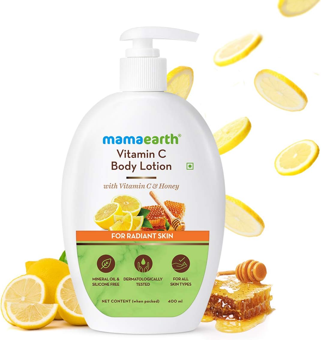 Mamaearth Vitamin C Body Lotion with Vitamin C & Honey for Radiant Skin – Pack of 3