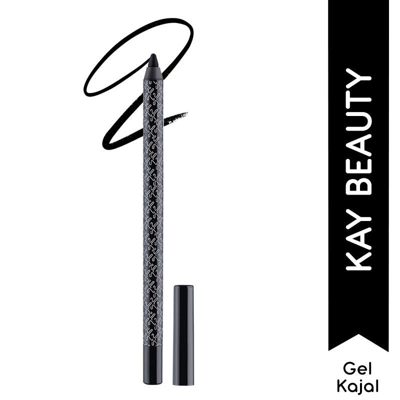Kay Beauty Smudgeproof Jet Black Gel Kajal - Onyx (1.2g)