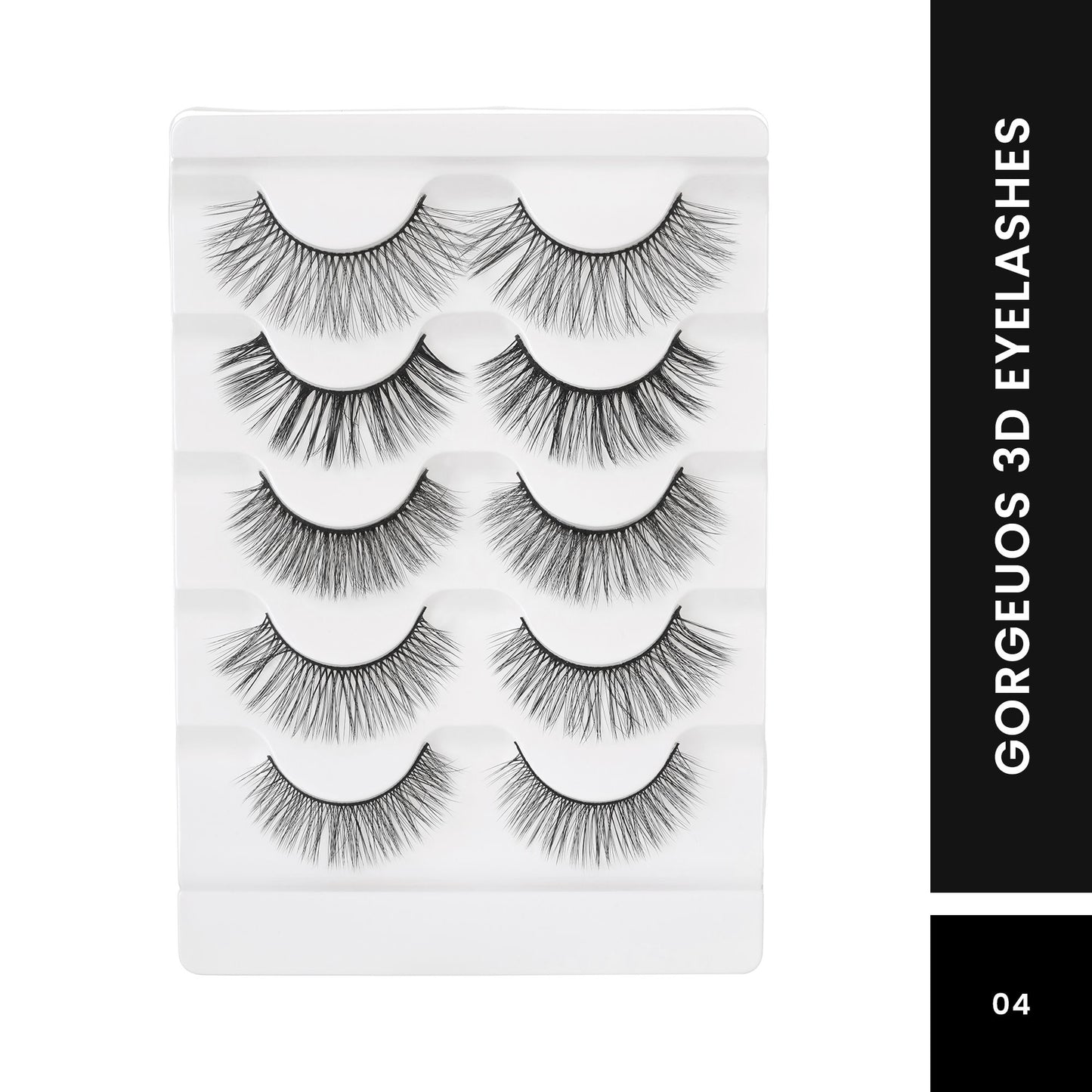 Swiss Beauty 3D Eyelashes Gorgeous - Lashes 04 Set of 05 (5N)
