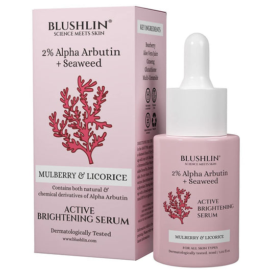 BLUSHLIN 2% Alpha Arbutin Face Serum for Glowing Skin and Brightening, 30 ml