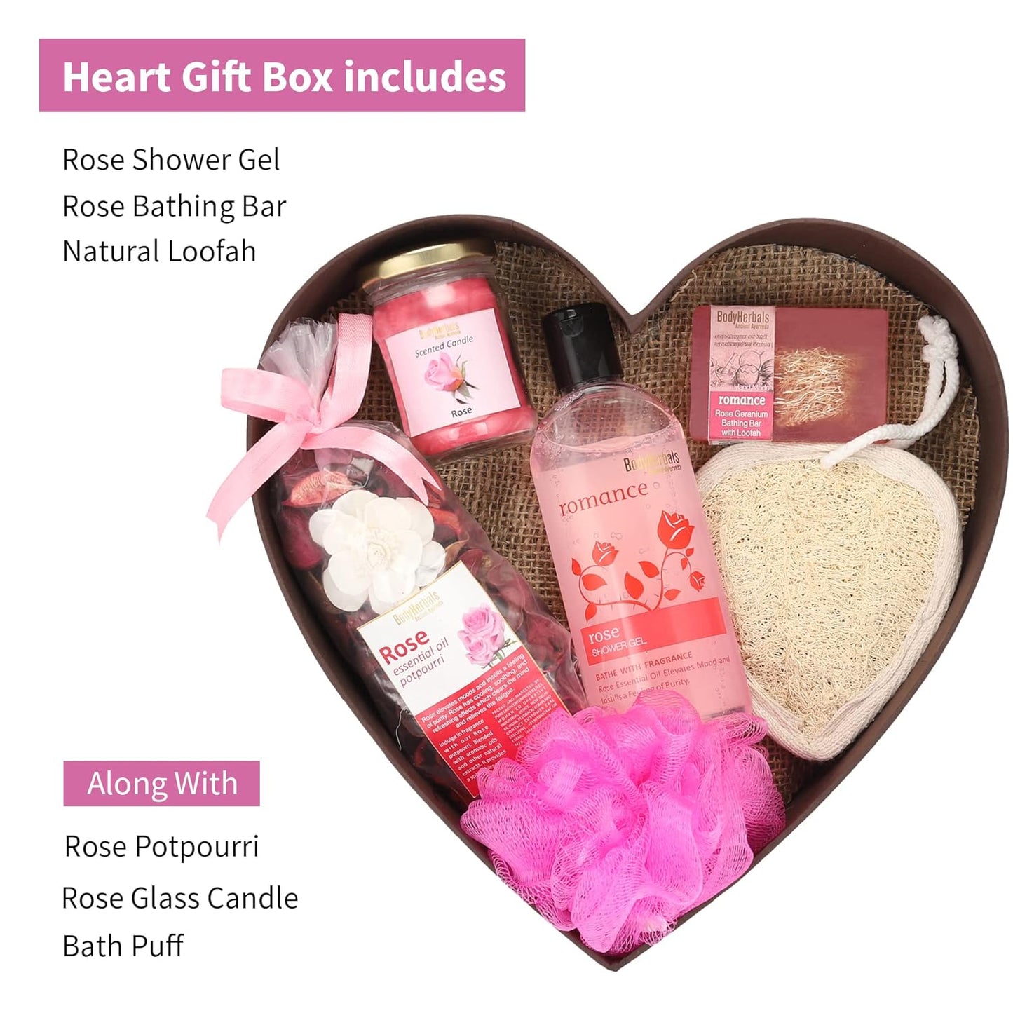 BodyHerbals Rose Surprise Bath & Body Care Gift Set for Women and Men