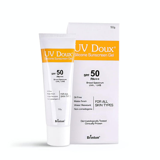 Brinton Healthcare Uvdoux Face & Body Sunscreen Gel With Spf 50 Pa+++, 50gm