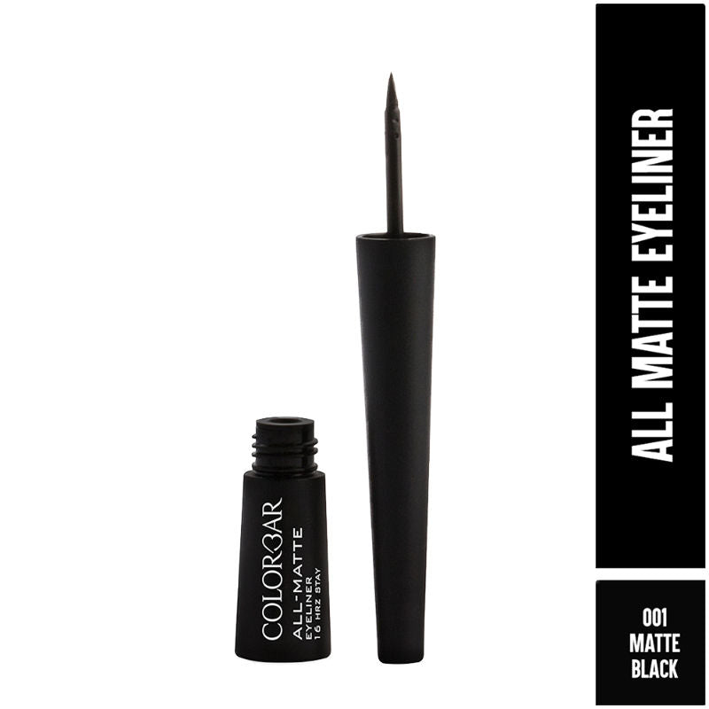 Colorbar All-Matte Eyeliner - Matte Black 001 (2.5ml)