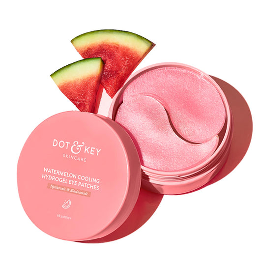 Dot & Key Watermelon Cooling Hydrogel Under Eye Patches for Dark Circles & Puffiness Reduction