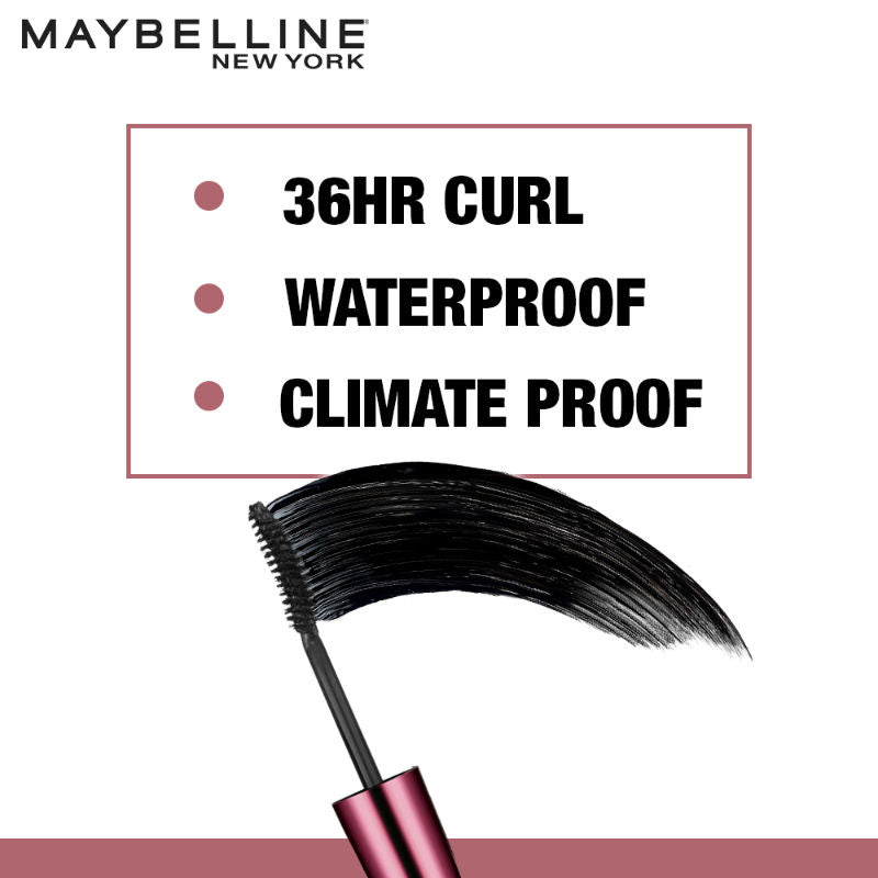 Maybelline New York Hyper Curl Mascara - Waterproof Very Black (9.2ml)