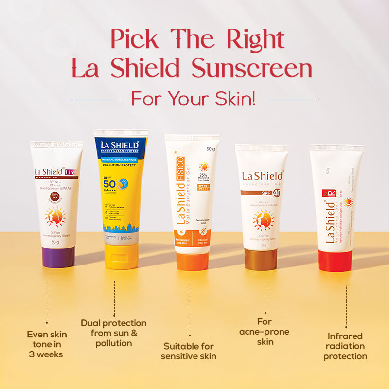 La Shield IR SPF 30+ & Pa+++ Sunscreen Gel, 60 g