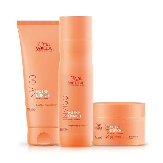 Wella Professionals INVIGO Nutri Enrich Deep Nourishing Mask, Shampoo & Conditioner Combo