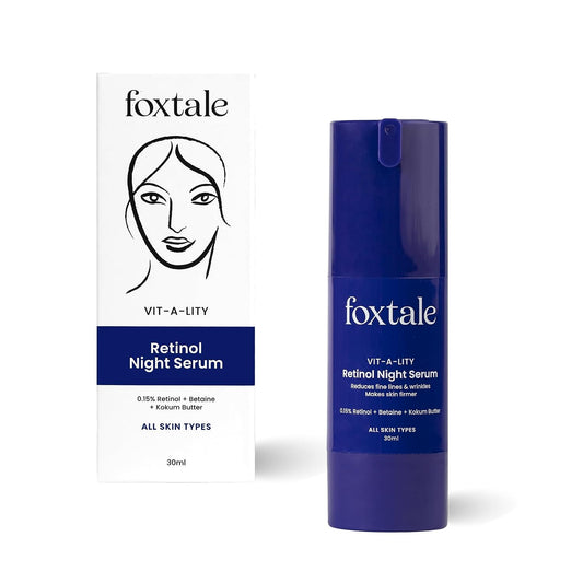 Foxtale 0.15% Beginner Friendly Retinol Night Serum for Anti-Aging, 30 ml