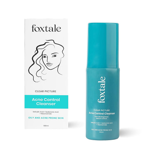 Foxtale 2% w/w Salicylic Acid Face Wash for Oily & Acne Prone Skin, 100 ml