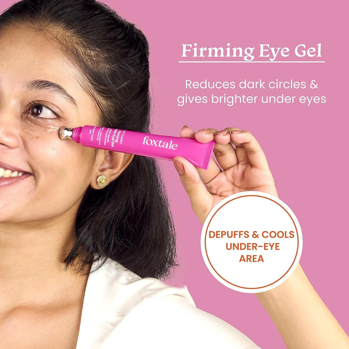 Foxtale Eye Candy Firming Eye Gel, Target Stubborn Dark Circles and Reduce Wrinkles, 20ml