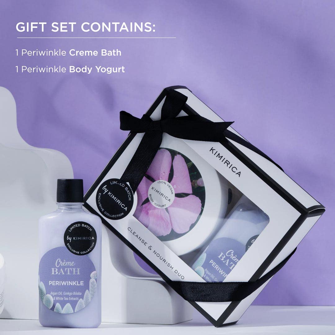 Kimirica Gift set duo Periwinkle Body Yogurt & Cream bath body wash