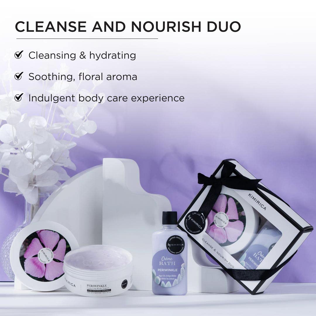 Kimirica Gift Set Periwinkle Duo with Body yogurt & Cream bath body wash