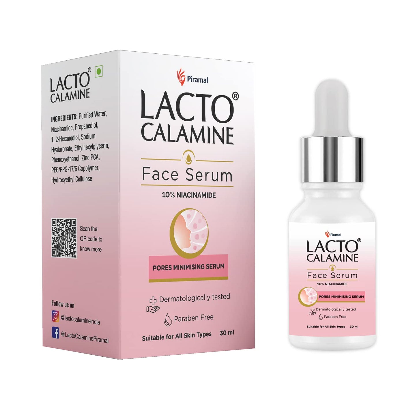 Lacto Calamine 10% Niacinamide face serum for minimising pores