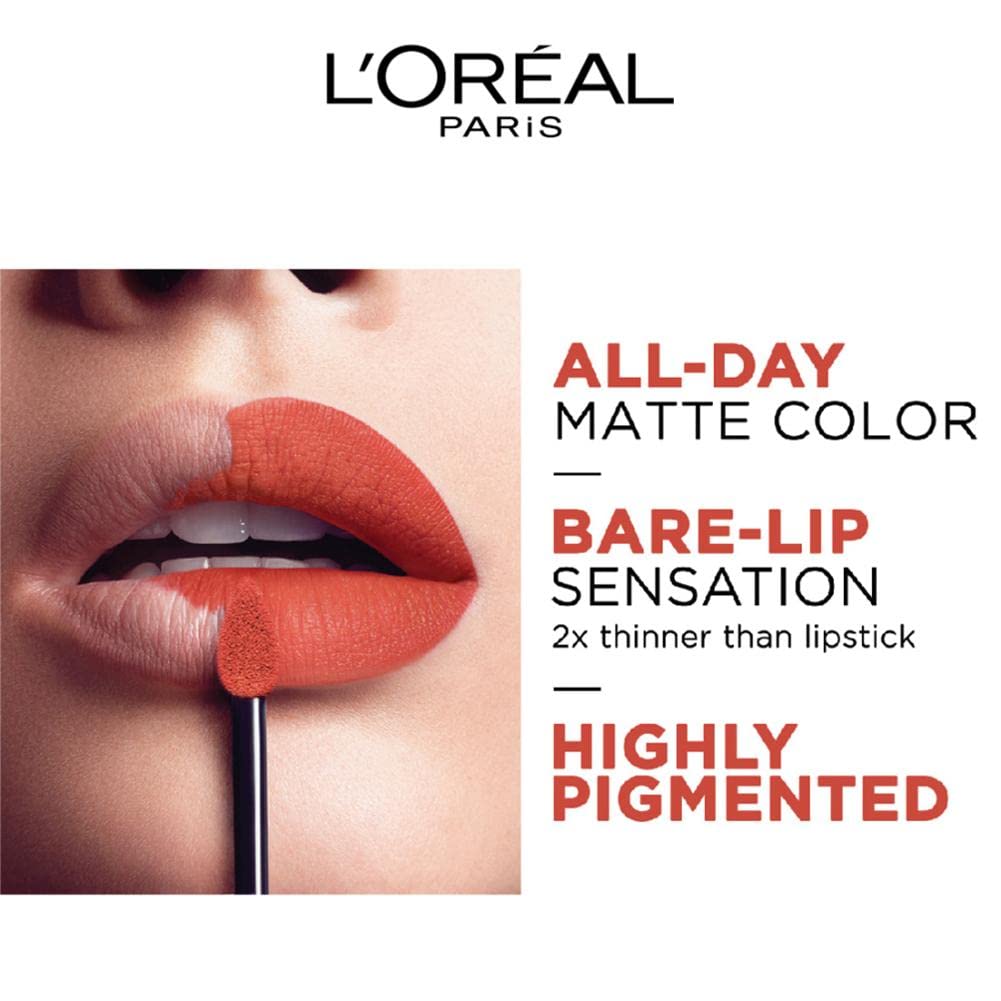 L'Oreal Paris Lipstick, Matte Finish, Colour: 130 I Amaze, 7ml