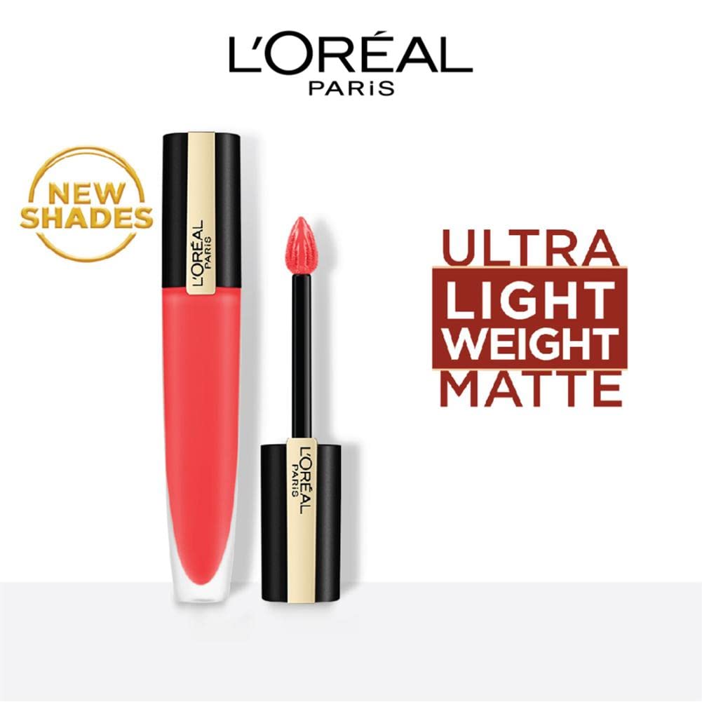 L'Oreal Paris Lipstick, Matte Finish, Colour: 132 I Radiate, 7ml