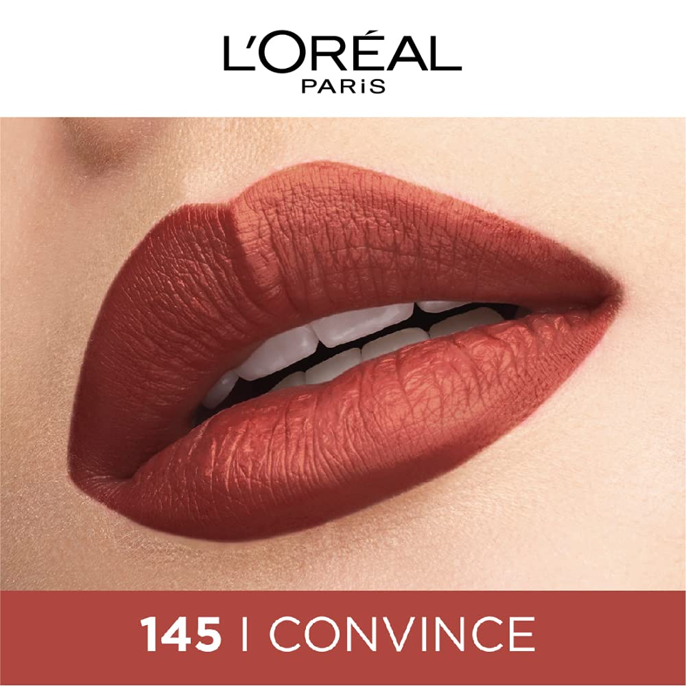 L'Oreal Paris Lipstick, Matte Finish, Colour: 145 I Convince, 7ml