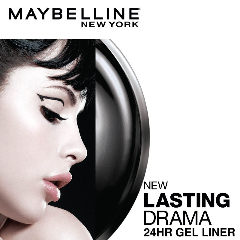 Maybelline New York Lasting Drama Gel Eyeliner With Expert Eyeliner Brush - 01 Black