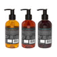 mCaffeine Coffee Body Washes, 3 Shower Gels in Energizing Aroma of Berry, Almond & Cocoa, 600ml