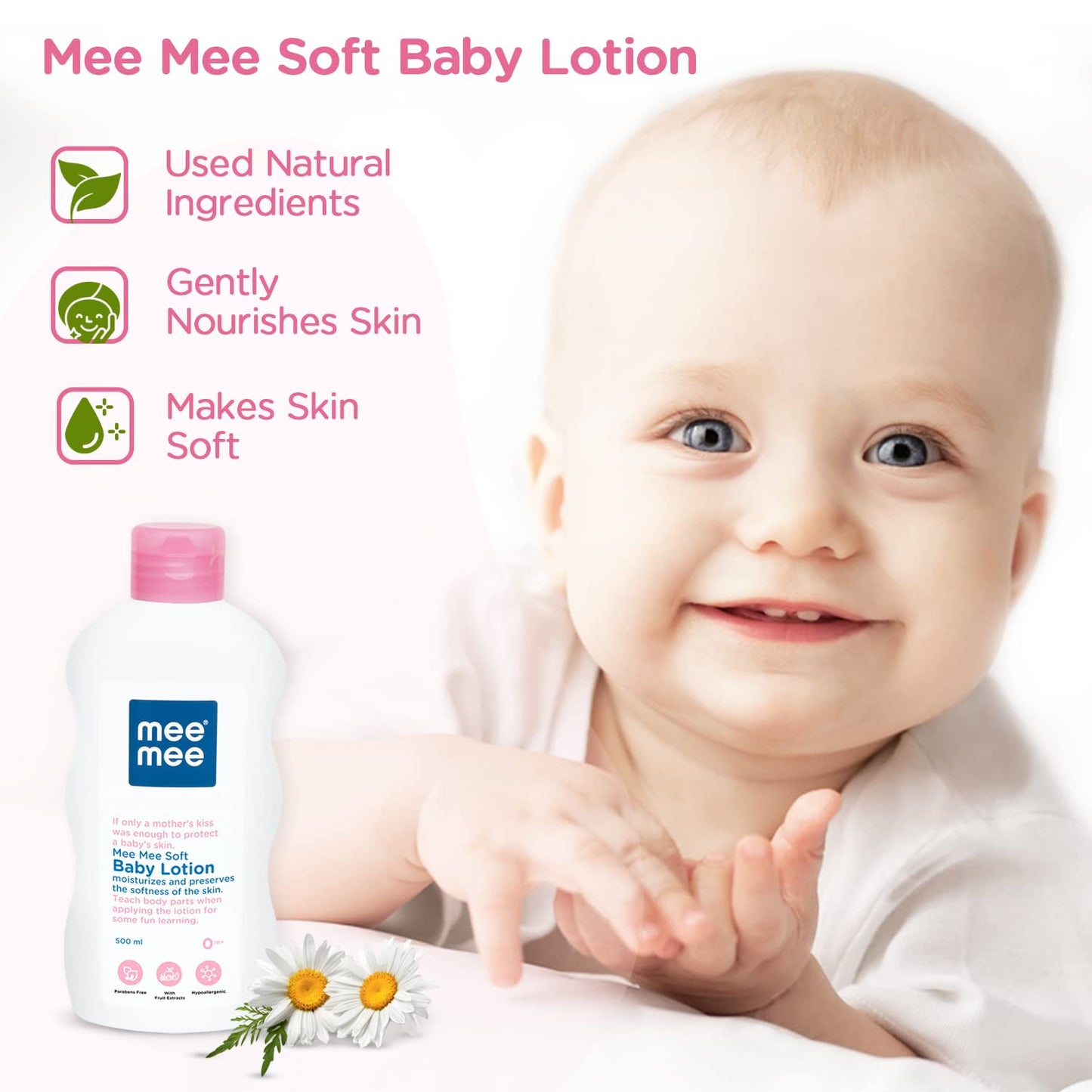 Mee Mee Nourishing Baby Lotion infused, Newborn Babies/kids (500ml)