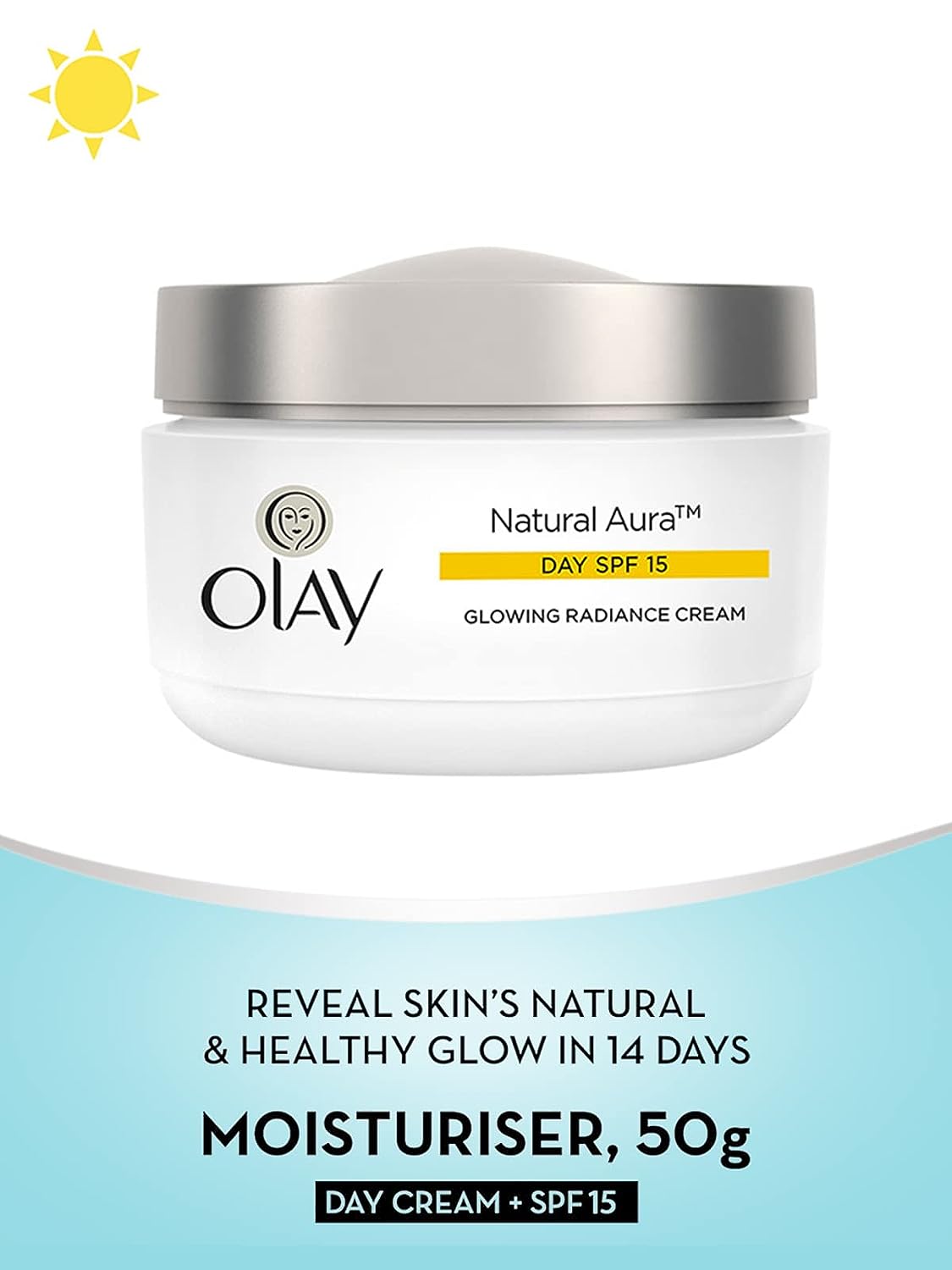 Olay Day Cream Natural Aura Glowing Radiance Cream SPF 15, 50g
