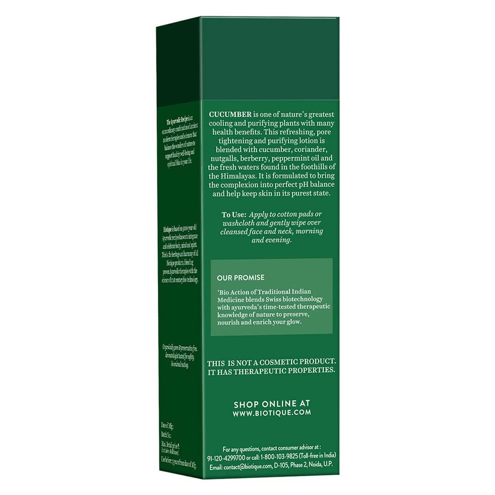 Biotique Cucumber Pore Tightening Refreshing Toner Himalayan Waters