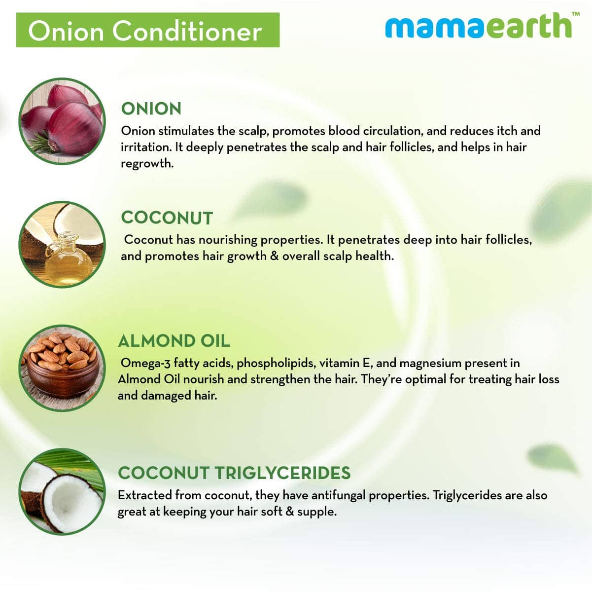 Mamaearth Onion Conditioner for Hair Growth and Hair Fall Control