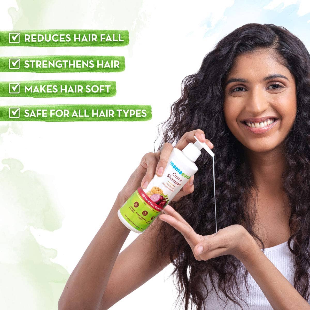 Mamaearth Onion Hair Fall Shampoo for Hair Growth and Hair Fall Control