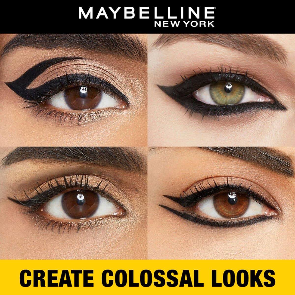 Maybelline New York Eyeliner, Smudge-proof and waterproof, Colossal Bo –  Glamiify | Mascara