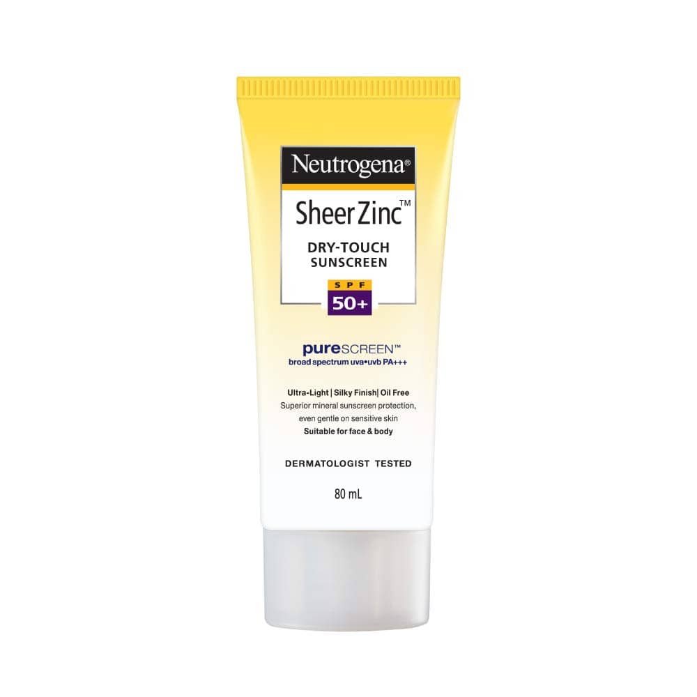 Neutrogena Sheer Zinc Drytouch Mineral Face Sunscreen SPF50 PA+ With Helioplex For Sensitive Skin