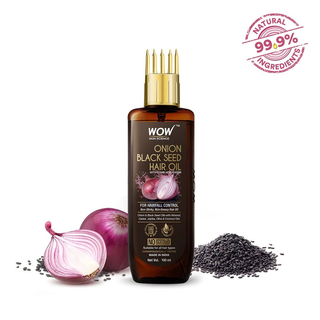 WOW Onion Black Seed Hair Oil WITH COMB APPLICATOR